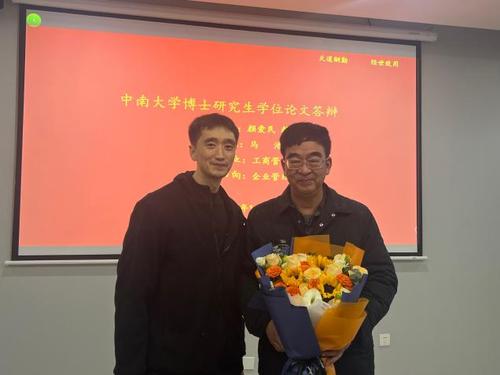 喜讯!中心2017级博士生马浩顺利毕业 - 中南大学人力资源研究中心